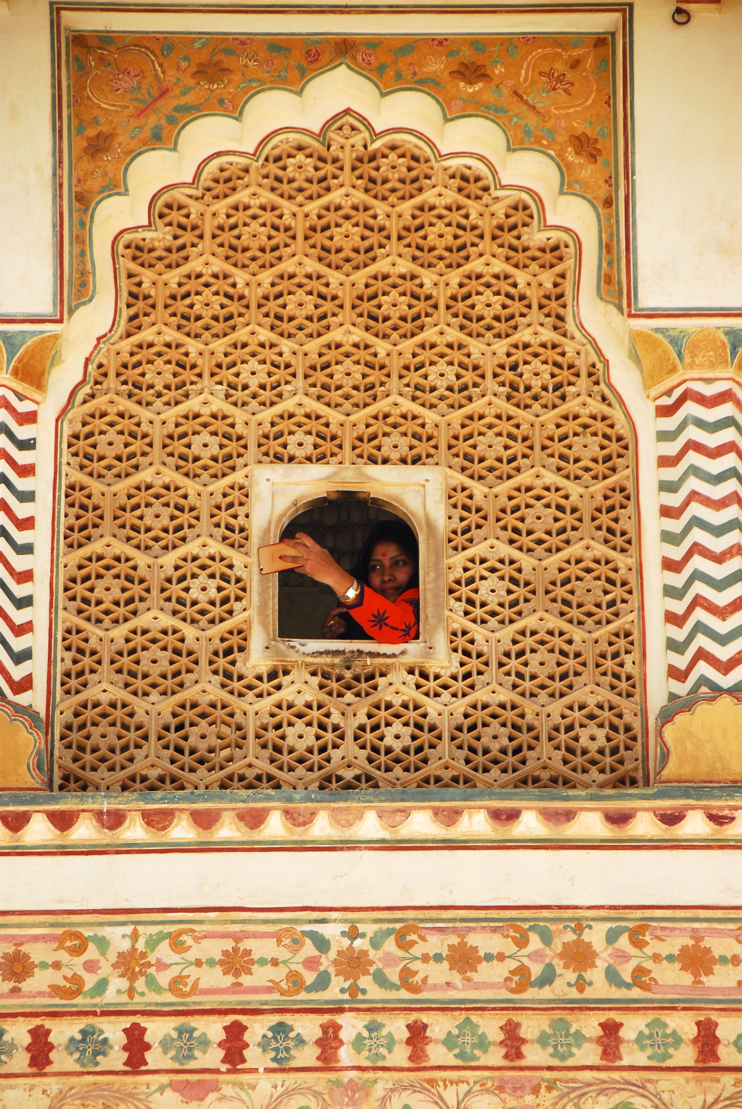With S in the Amber Palace, Jaipur
